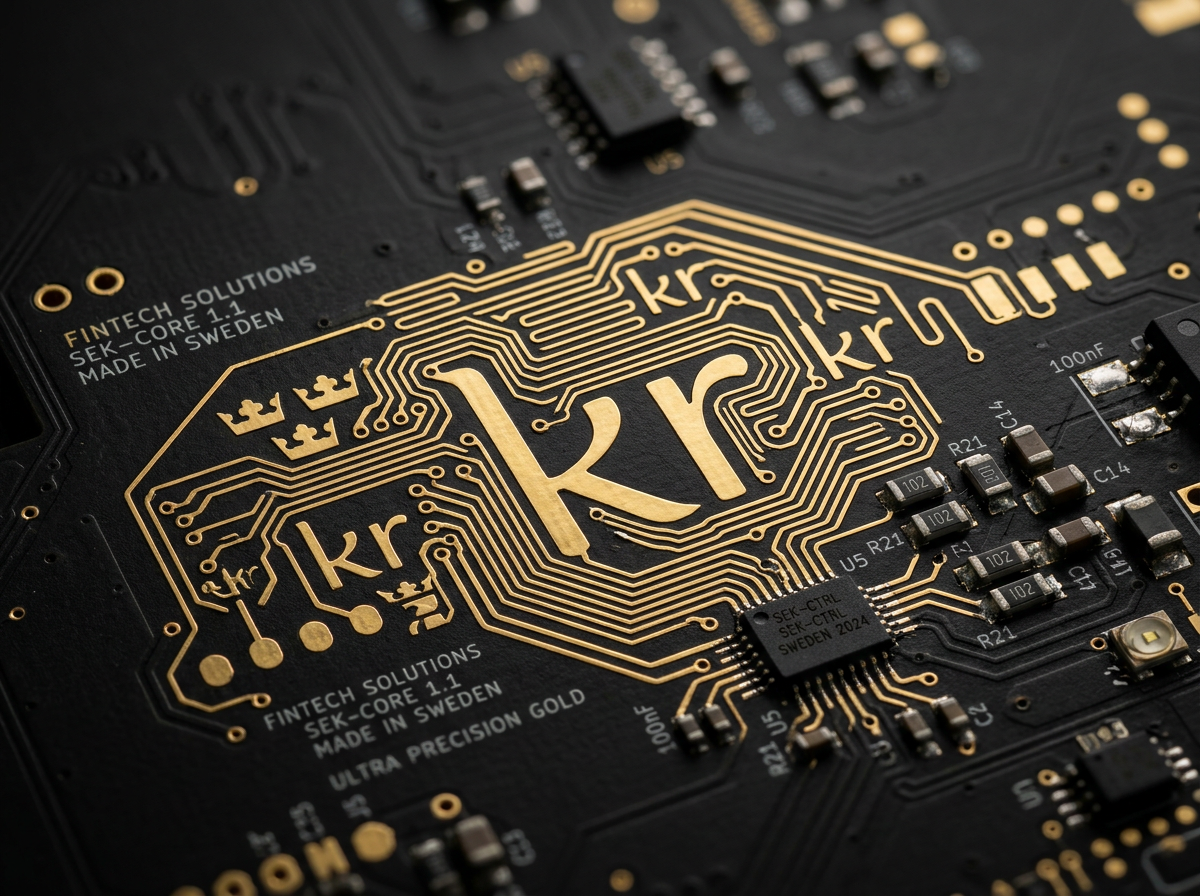 Circuit board with gold traces